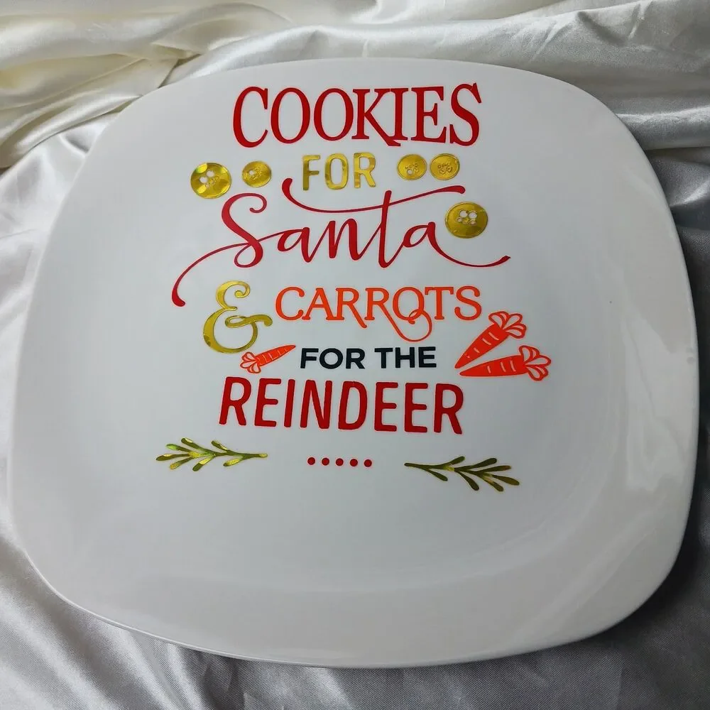 COOKIES FOR SANTA CARROTS FOR THE REINDEER ROYAL NORFOLK PLATE